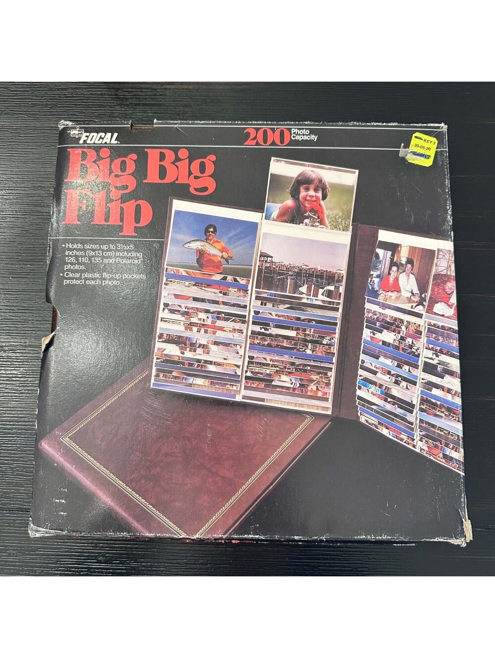 Vintage Kmart Focal Big Big Flip Photo Album 200 Capacity 3.5x5 In Box EUC